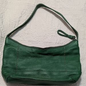 Green Leather Shoulder Bag Purse The Sak